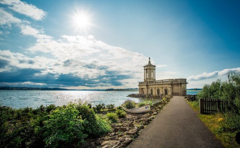 Normanton Church is a landmark at rutland water