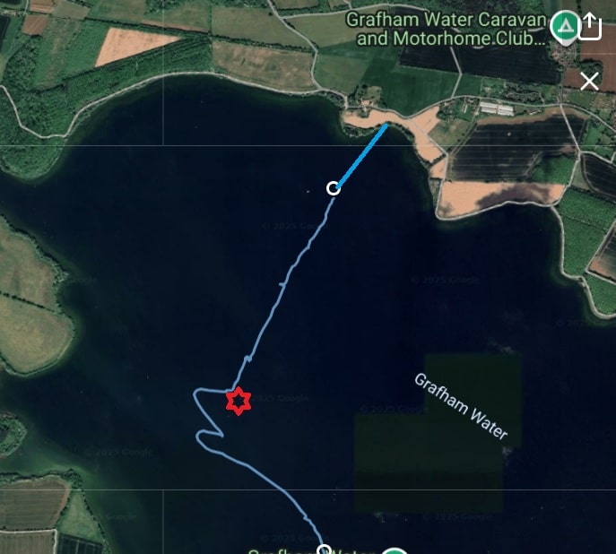 Track of a wingfoiling session that went wrong
