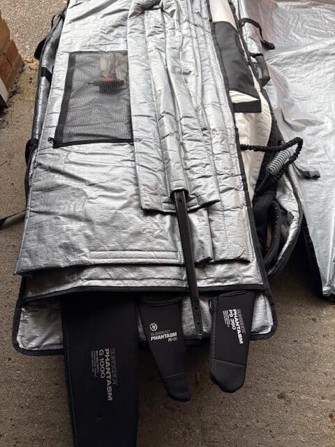 Foil set up in its own padded insert