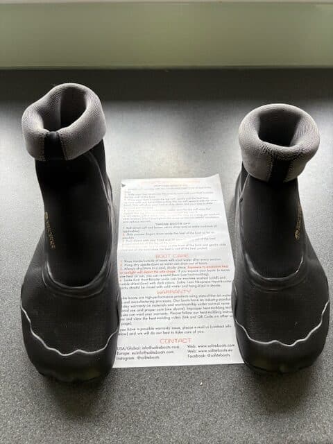The boots full of boiling water