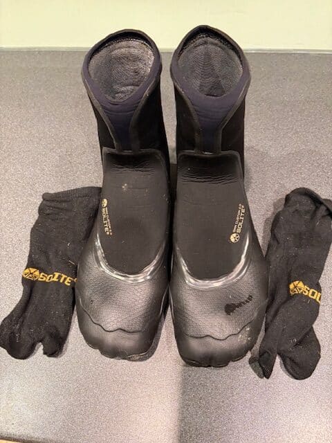 Boots and socks ready to go